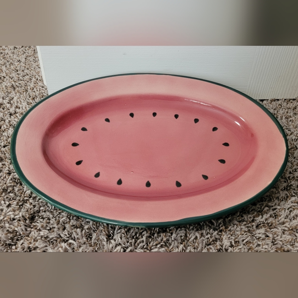 Vintage Watermelon Design Oval Platter